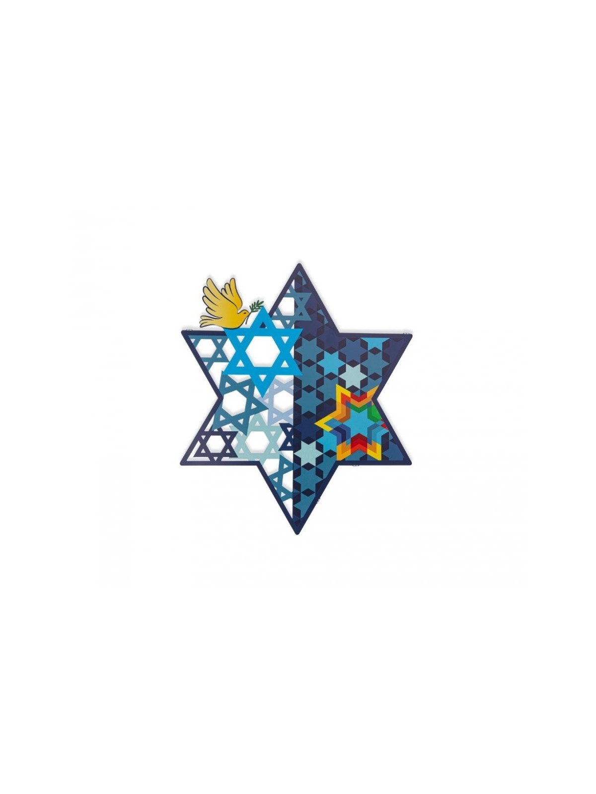 דורית יודאיקה אמנות קיר בגודל בינוני כוכב של... | מתלי קיר מאת דורית